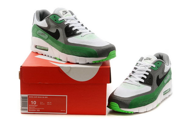 Air Max 90 Breathe Mens Shoe White / Black / Grey / Green